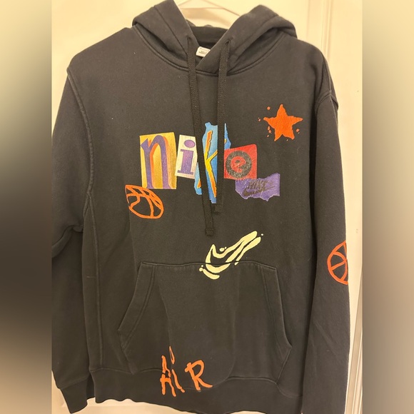 Nike Other - Nike Men's Graphic Hoodie in Black with Multicolor Accents
